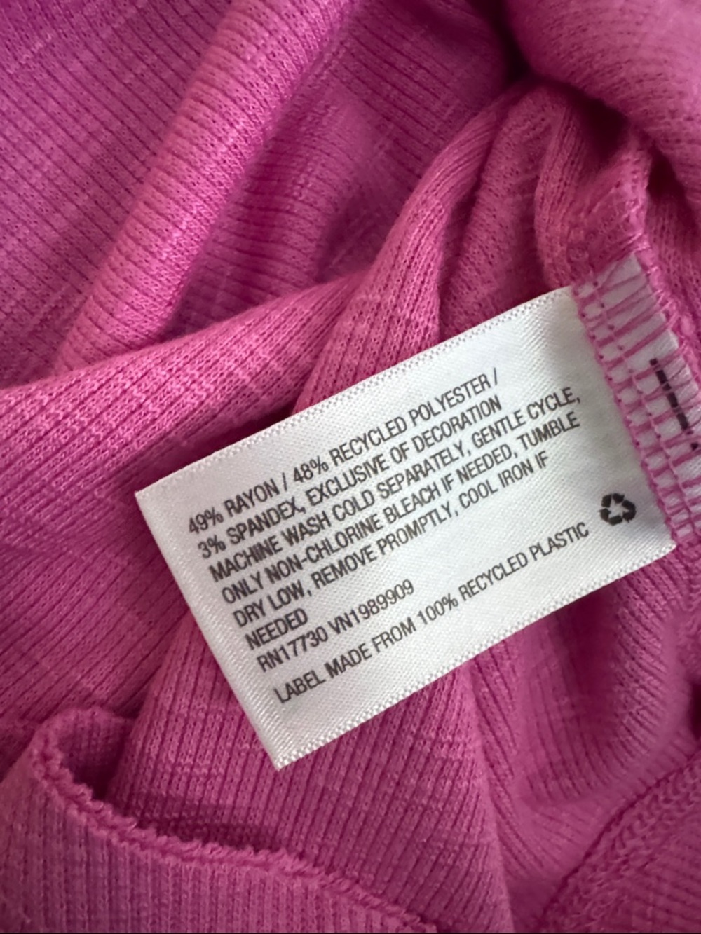 JoyLab Fuchsia Ribbed Cropped Tank - Picture 5 of 5